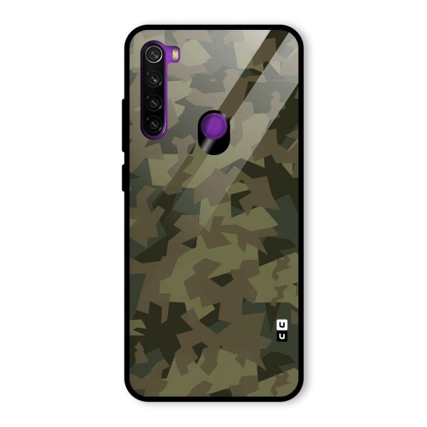 Army Abstract Glass Back Case for Redmi Note 8