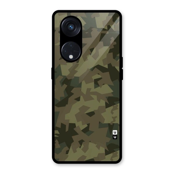 Army Abstract Glass Back Case for Reno8 T 5G