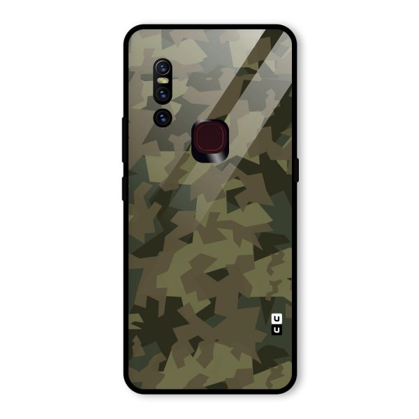 Army Abstract Glass Back Case for Vivo V15