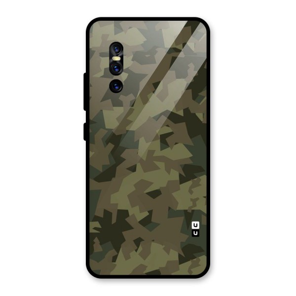 Army Abstract Glass Back Case for Vivo V15 Pro