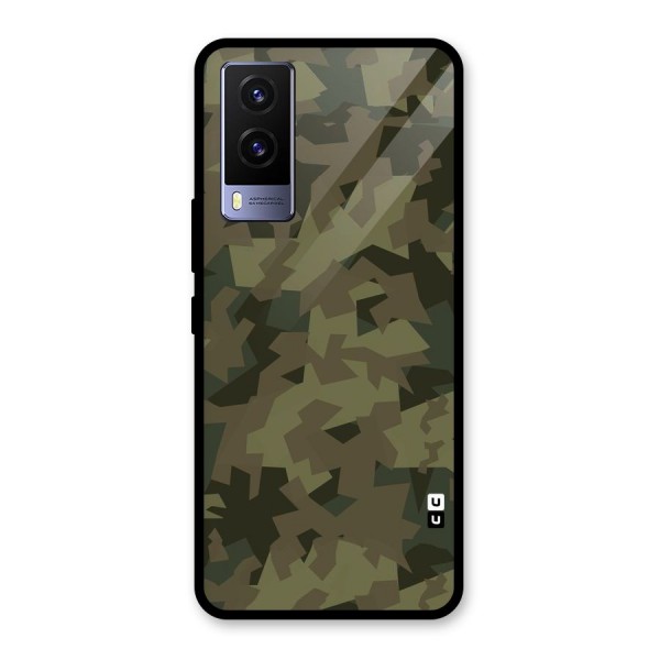 Army Abstract Glass Back Case for Vivo V21e 5G