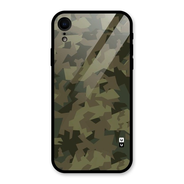 Army Abstract Glass Back Case for XR