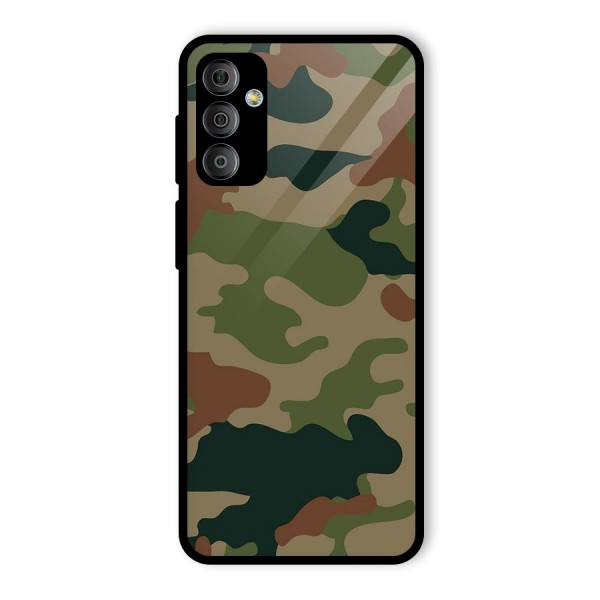 Army Camouflage Glass Back Case for Galaxy F23