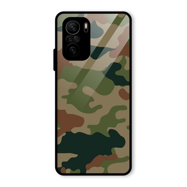 Army Camouflage Glass Back Case for Mi 11X Pro