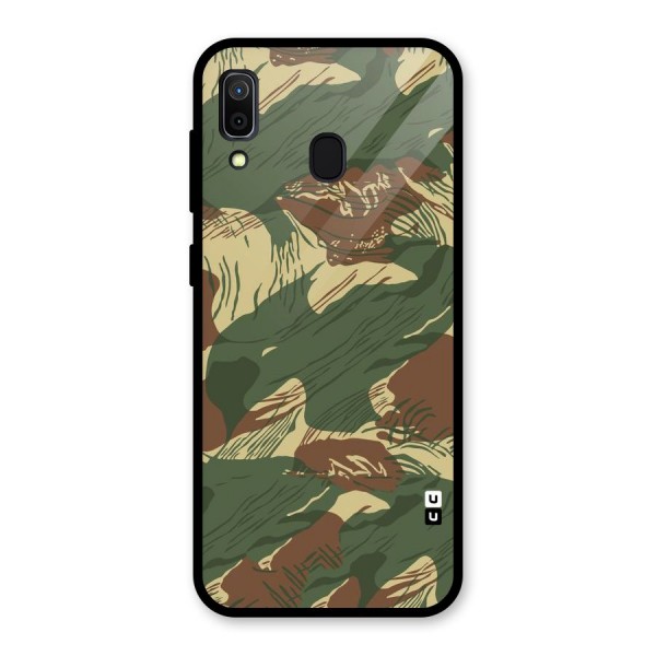 Army Design Glass Back Case for Galaxy A30