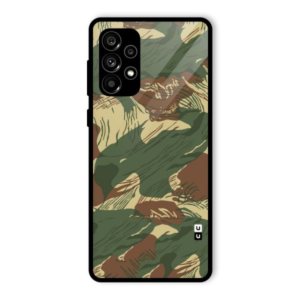 Army Design Glass Back Case for Galaxy A73 5G