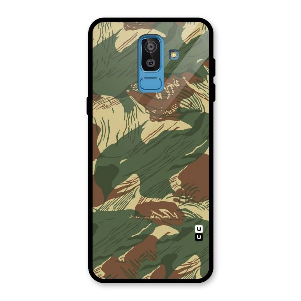 Army Design Glass Back Case for Galaxy J8