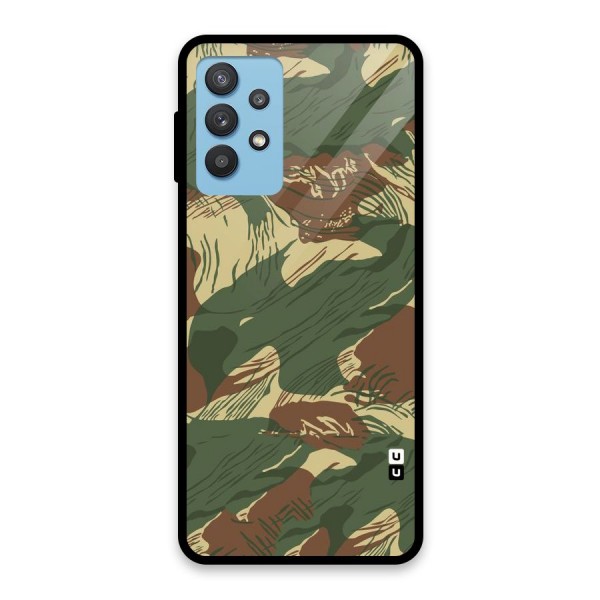 Army Design Glass Back Case for Galaxy M32 5G