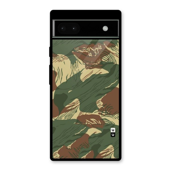 Army Design Glass Back Case for Google Pixel 6a