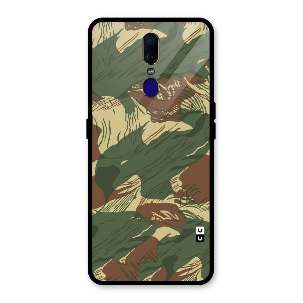 Army Design Glass Back Case for Oppo F11