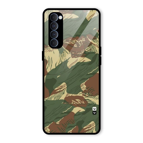 Army Design Glass Back Case for Oppo Reno4 Pro