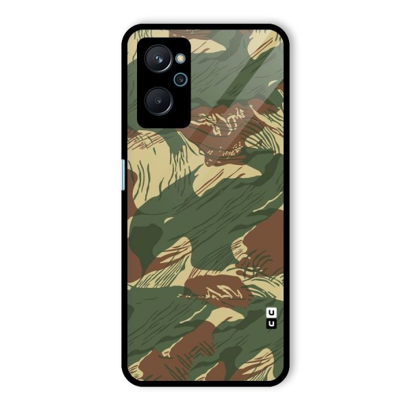 Army Design Glass Back Case for Realme 9i