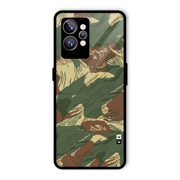 Army Design Glass Back Case for Realme GT2 Pro