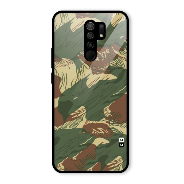 Army Design Glass Back Case for Redmi 9 Prime