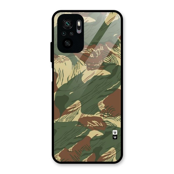 Army Design Glass Back Case for Redmi Note 10