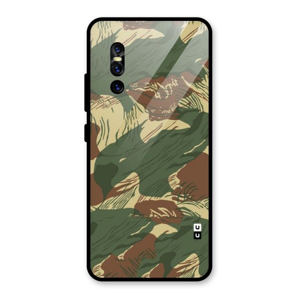 Army Design Glass Back Case for Vivo V15 Pro