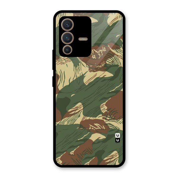 Army Design Glass Back Case for Vivo V23 5G