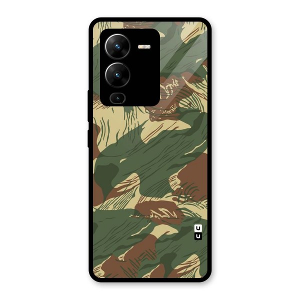 Army Design Glass Back Case for Vivo V25 Pro