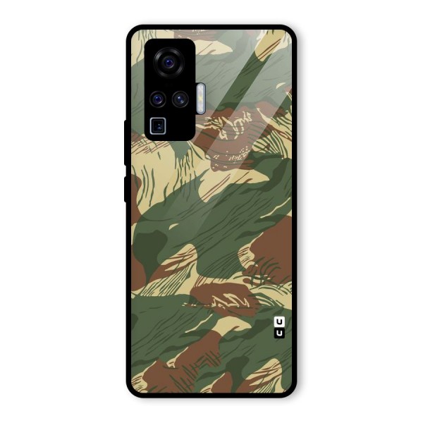 Army Design Glass Back Case for Vivo X50 Pro