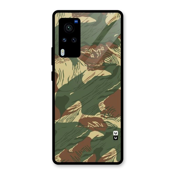 Army Design Glass Back Case for Vivo X60 Pro