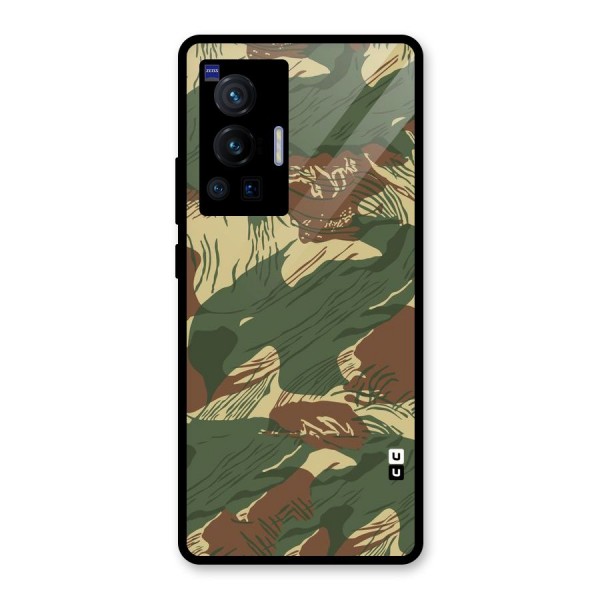 Army Design Glass Back Case for Vivo X70 Pro