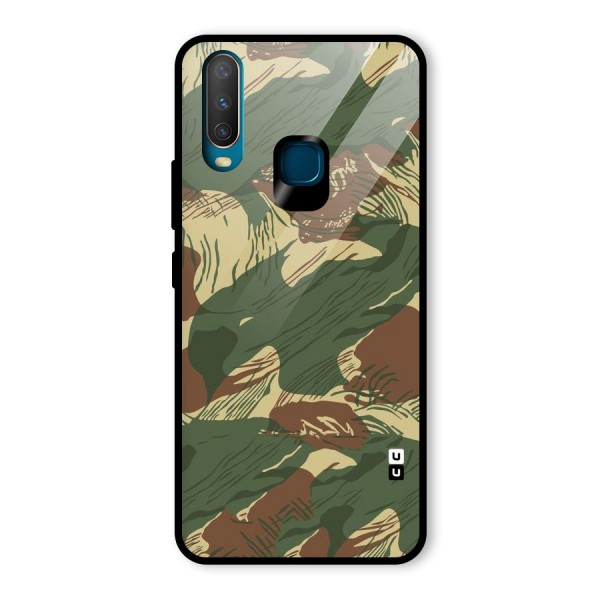 Army Design Glass Back Case for Vivo Y12