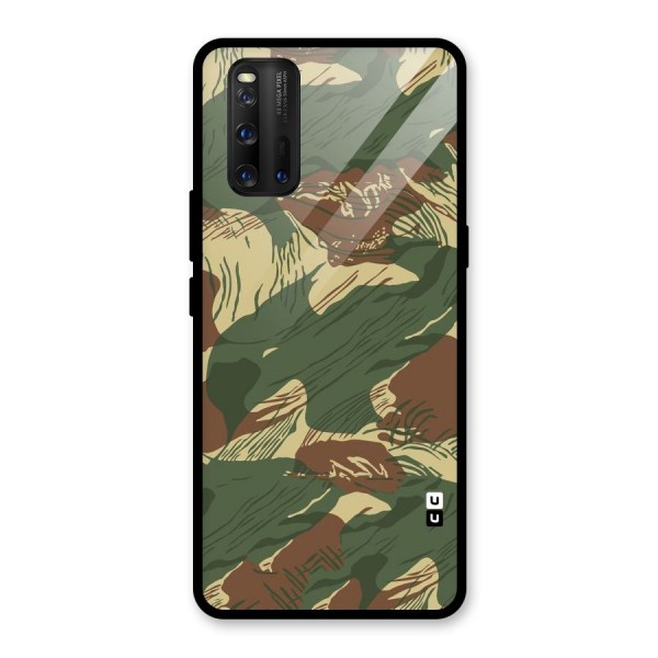 Army Design Glass Back Case for Vivo iQOO 3