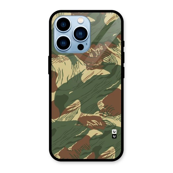 Army Design Glass Back Case for iPhone 13 Pro