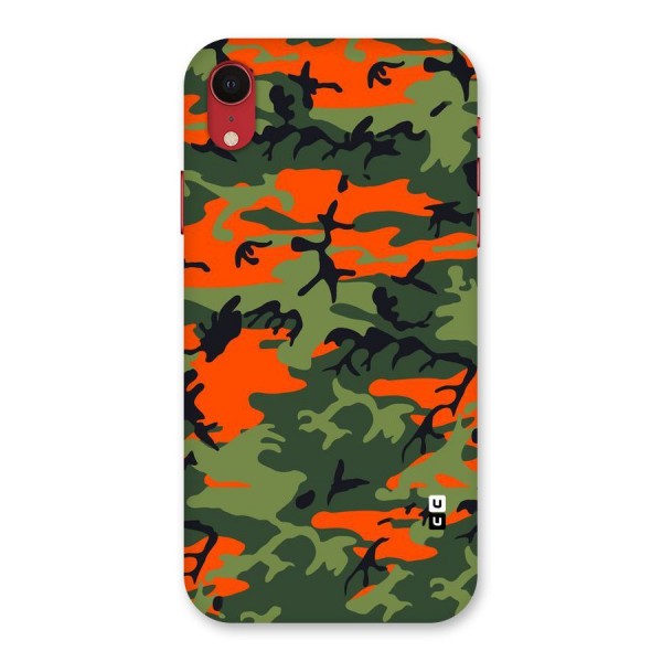 Army Pattern Back Case for iPhone XR