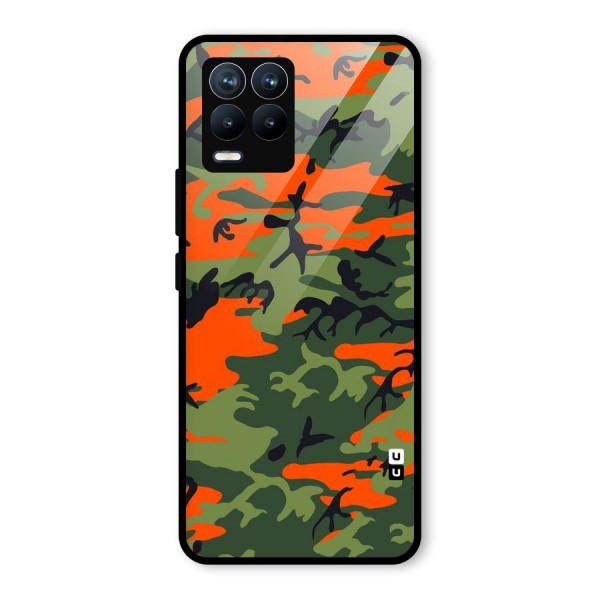 Army Pattern Glass Back Case for Realme 8 Pro