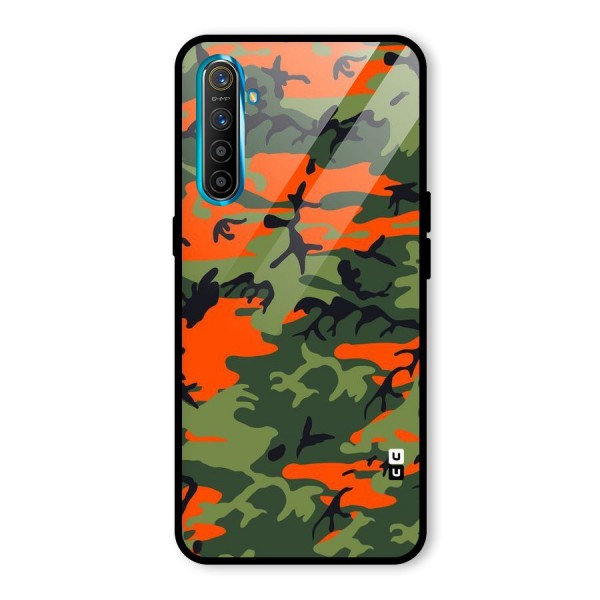 Army Pattern Glass Back Case for Realme XT