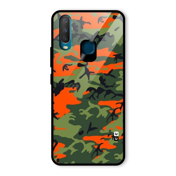 Army Pattern Glass Back Case for Vivo Y15