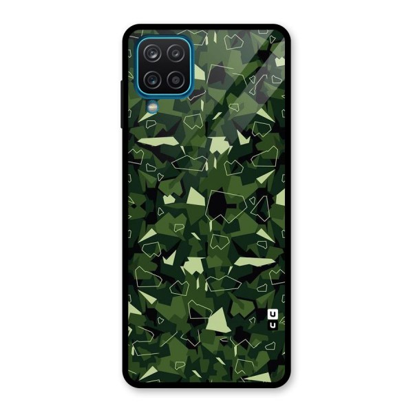 Army Shape Design Glass Back Case for Galaxy A12