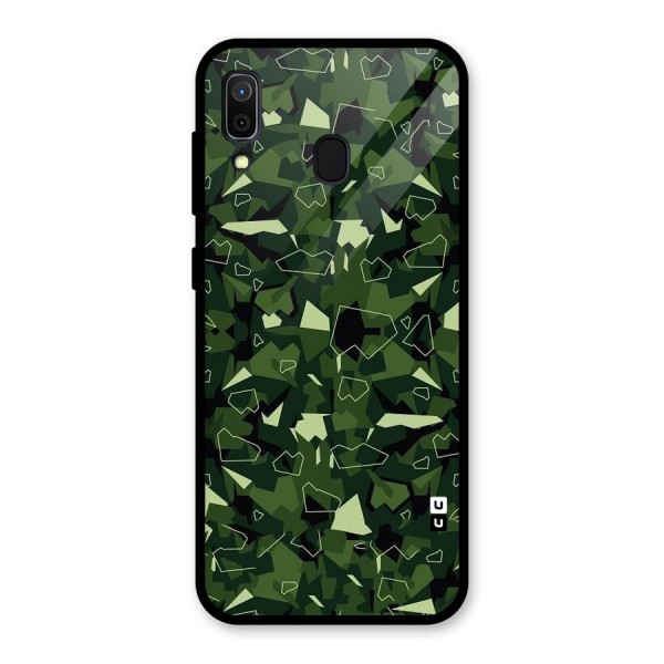 Army Shape Design Glass Back Case for Galaxy A30