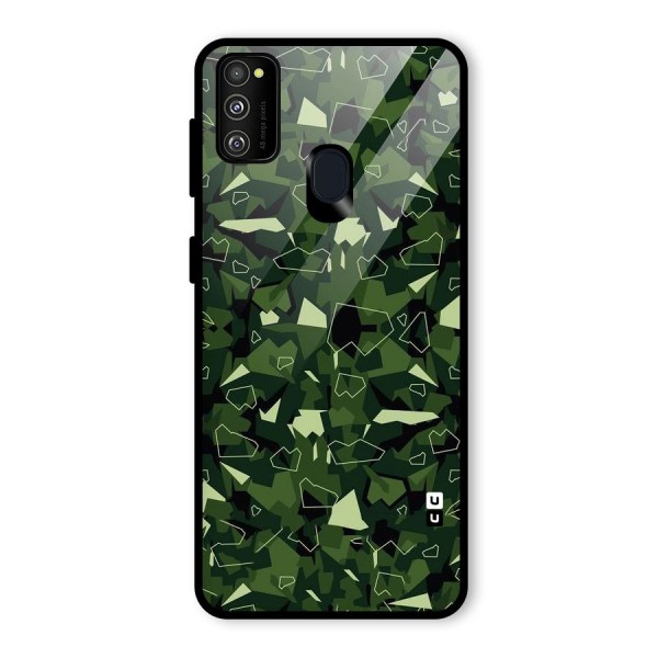 Army Shape Design Glass Back Case for Galaxy M21