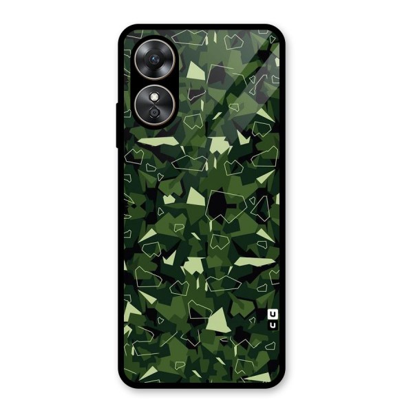 Army Shape Design Glass Back Case for Oppo A17