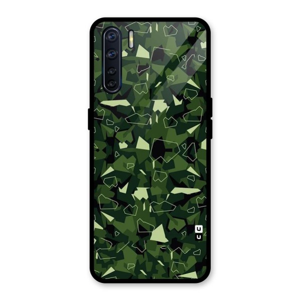 Army Shape Design Glass Back Case for Oppo F15