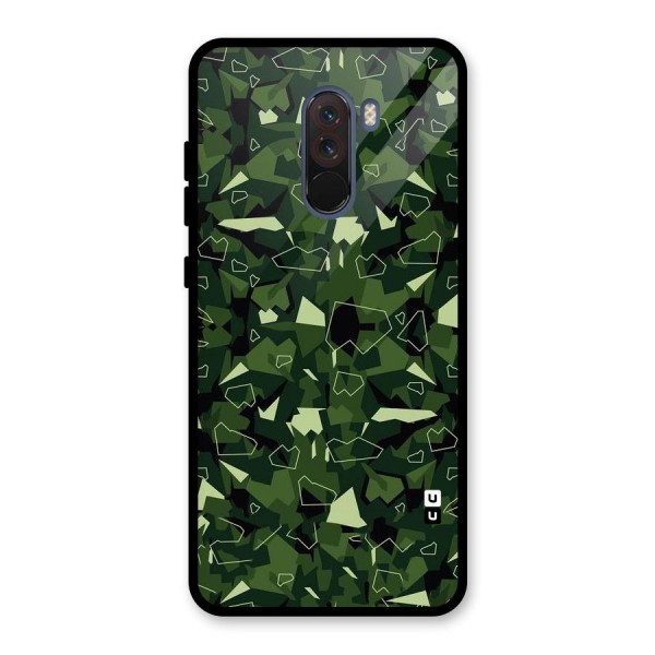 Army Shape Design Glass Back Case for Poco F1