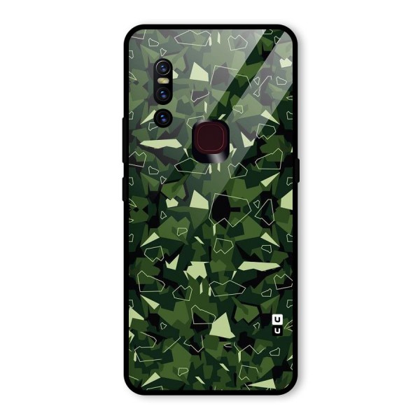 Army Shape Design Glass Back Case for Vivo V15