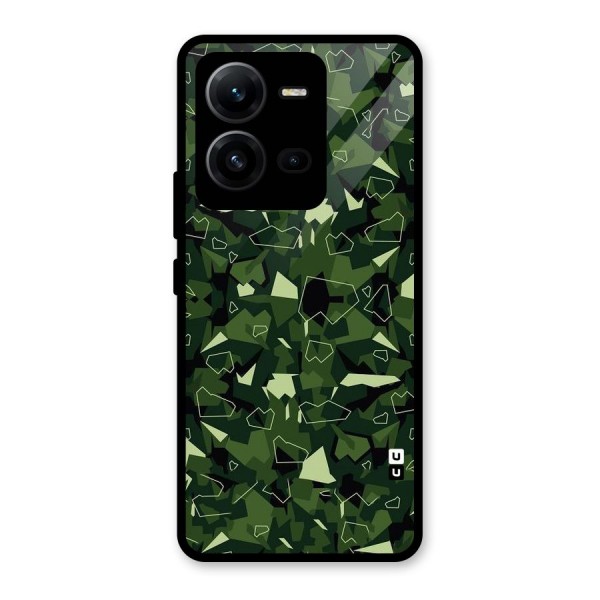 Army Shape Design Glass Back Case for Vivo V25