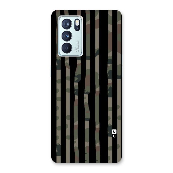 Army Stripes Back Case for Oppo Reno6 Pro 5G