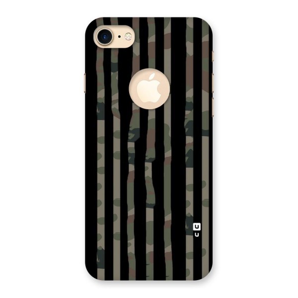 Army Stripes Back Case for iPhone 8 Logo Cut