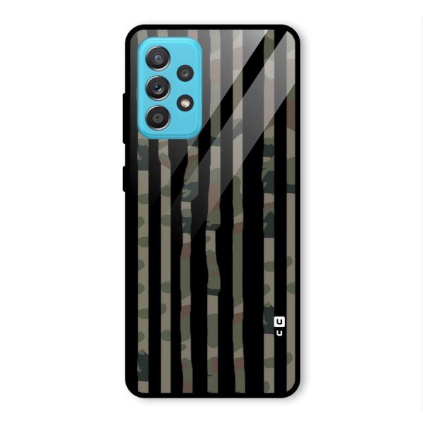 Army Stripes Glass Back Case for Galaxy A52s 5G