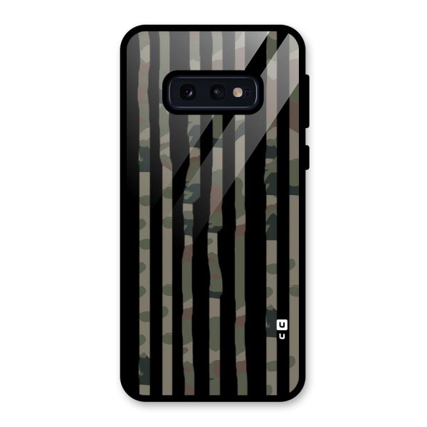 Army Stripes Glass Back Case for Galaxy S10e