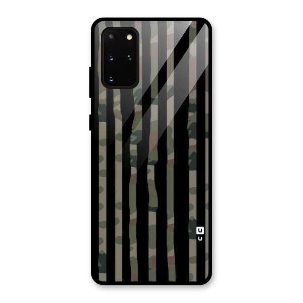 Army Stripes Glass Back Case for Galaxy S20 Plus