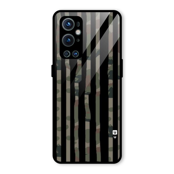 Army Stripes Glass Back Case for OnePlus 9 Pro