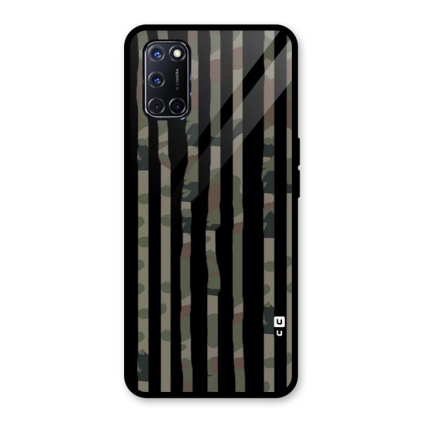 Army Stripes Glass Back Case for Oppo A52