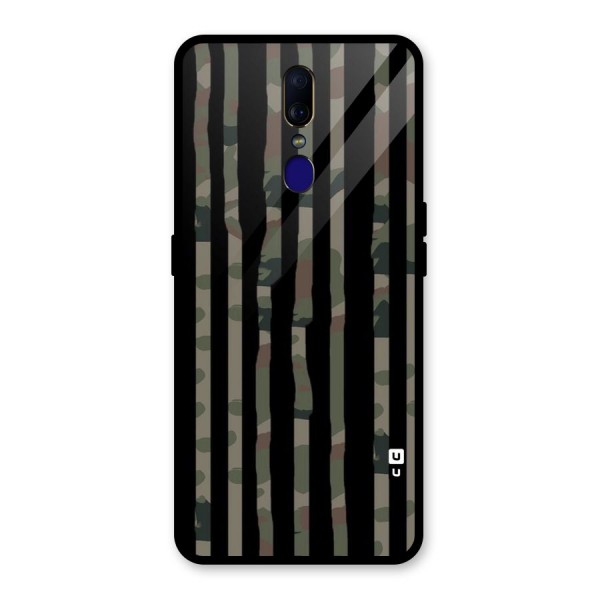 Army Stripes Glass Back Case for Oppo F11