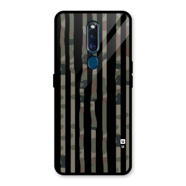 Army Stripes Glass Back Case for Oppo F11 Pro