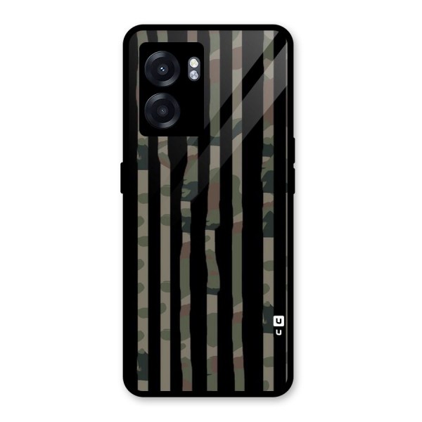 Army Stripes Glass Back Case for Oppo K10 (5G)